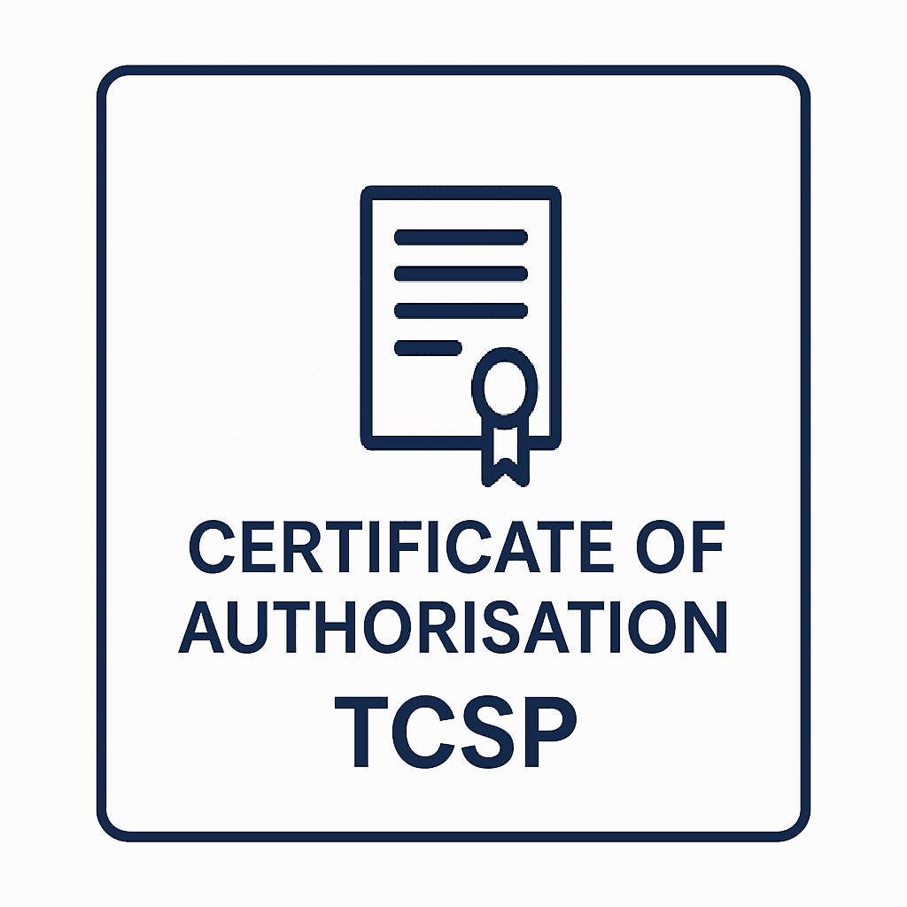 Abbey Blue Group Trust or Company Service Provider certificate