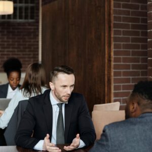 Two people are talking about the golden shares